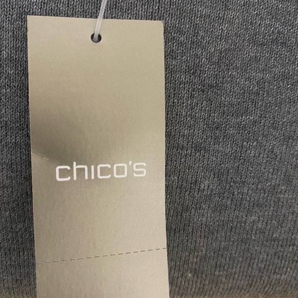 Chicos Darcy Turtleneck blues topos Color Grey - Picture 6 of 10
